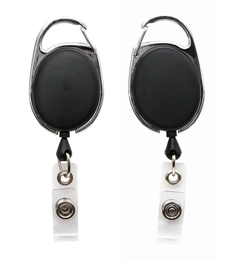 SICURIX Quick Clip ID Card Reel, Black - Image 1